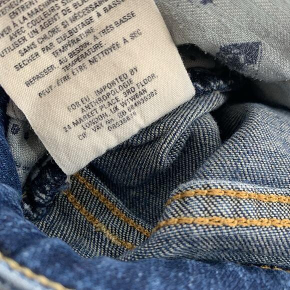 Anthropologie Pilcro and the Letterpress Script Cut Off Jean Shorts 26 Denim - Picture 6 of 8